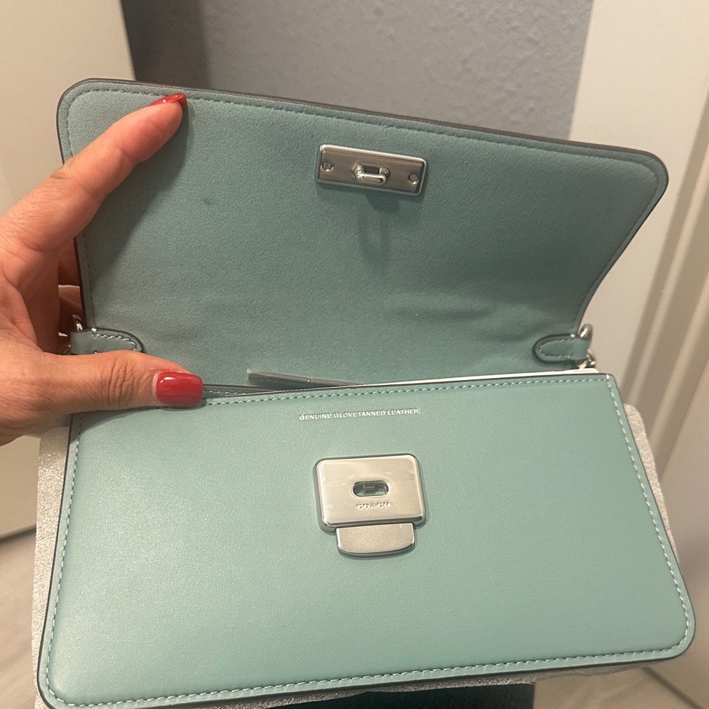 Coach GLV Juno Aquamarine Crossbody/Shoulder/Top Handle Bag - Picture 8 of 14